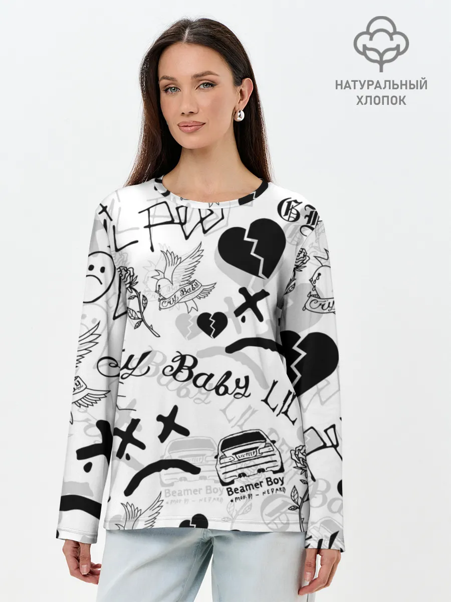 Лонгслив женский. Хлопок / LIL PEEP