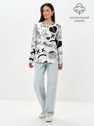 Лонгслив женский. Хлопок / LIL PEEP