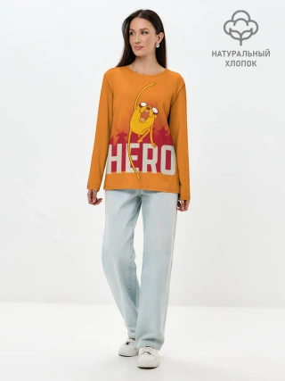 Лонгслив женский. Хлопок / HERO.Джейк