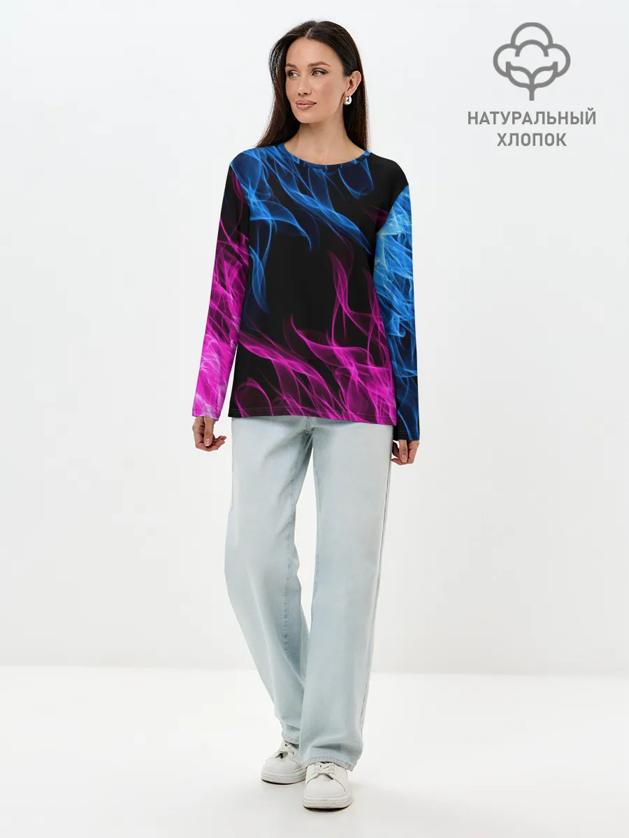Лонгслив женский. Хлопок / БИТВА ОГНЕЙ