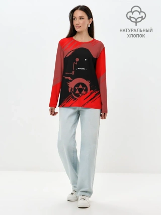Лонгслив женский. Хлопок / Стальной алхимик | Обжорство