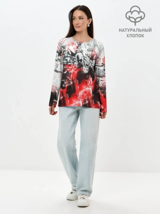 Лонгслив женский. Хлопок / One-Punch Man Collage