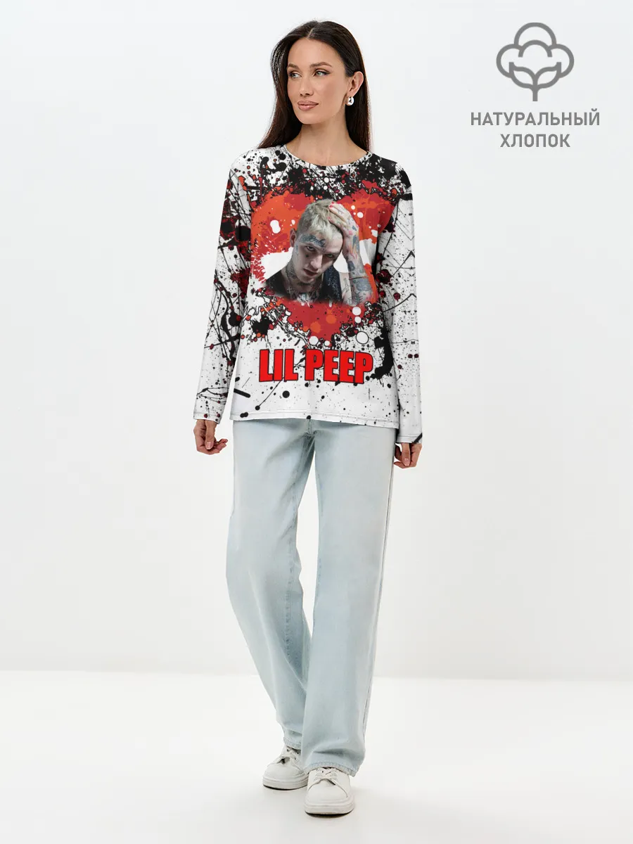 Лонгслив женский. Хлопок / Lil Peep