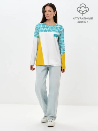 Лонгслив женский. Хлопок / Казахстан Форма