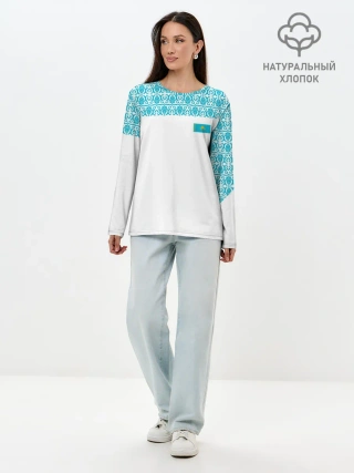 Лонгслив женский. Хлопок / Казахстан Форма