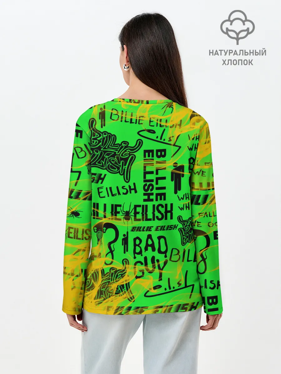 Лонгслив женский. Хлопок / BILLIE EILISH.
