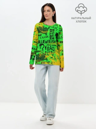 Лонгслив женский. Хлопок / BILLIE EILISH.