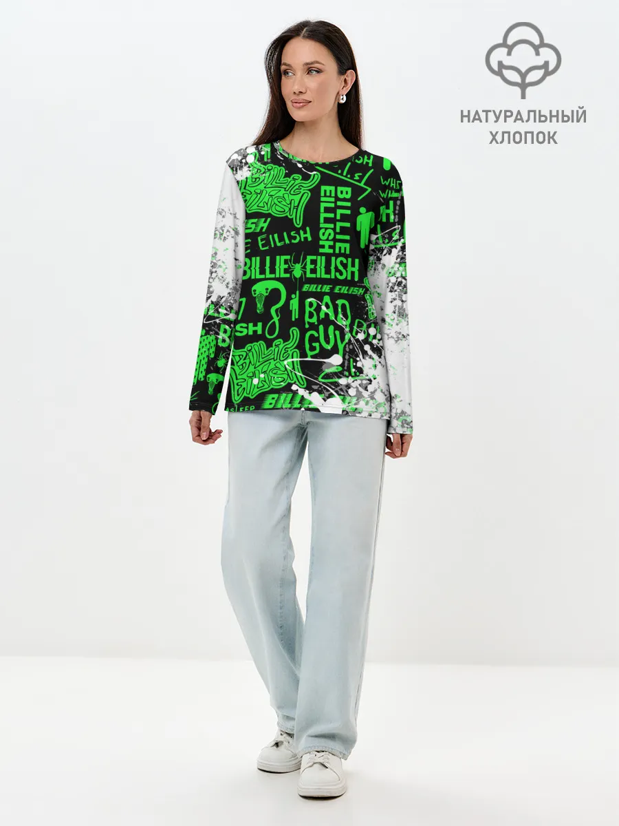 Лонгслив женский. Хлопок / BILLIE EILISH.