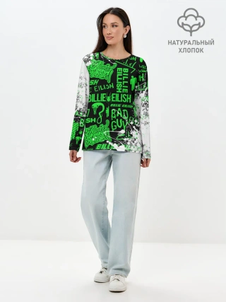 Лонгслив женский. Хлопок / BILLIE EILISH.