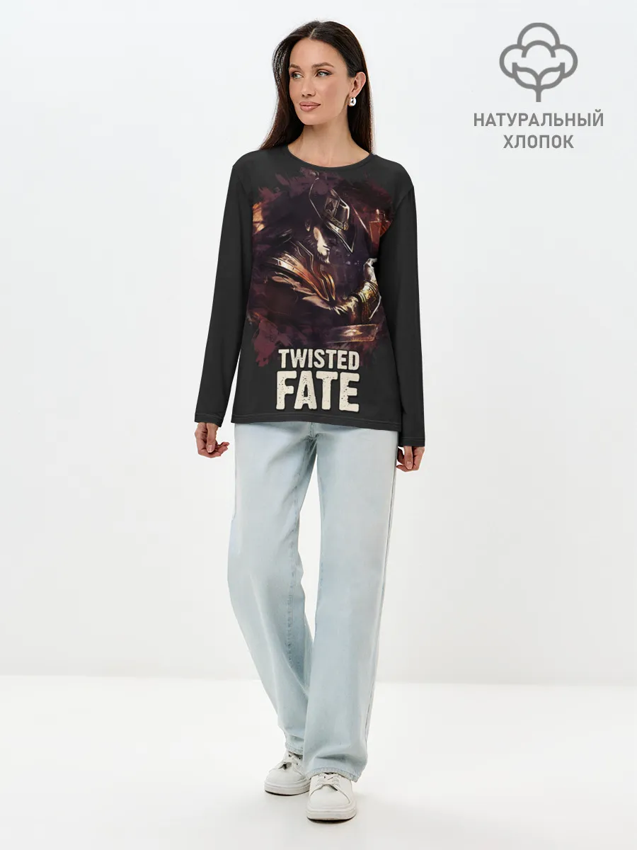 Лонгслив женский. Хлопок / Twisted Fate