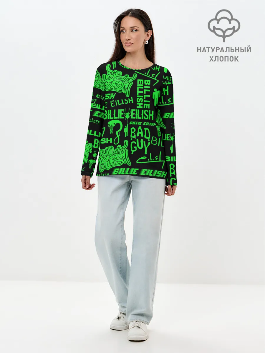 Лонгслив женский. Хлопок / BILLIE EILISH.