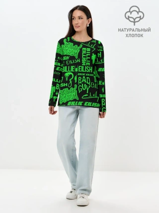 Лонгслив женский. Хлопок / BILLIE EILISH.