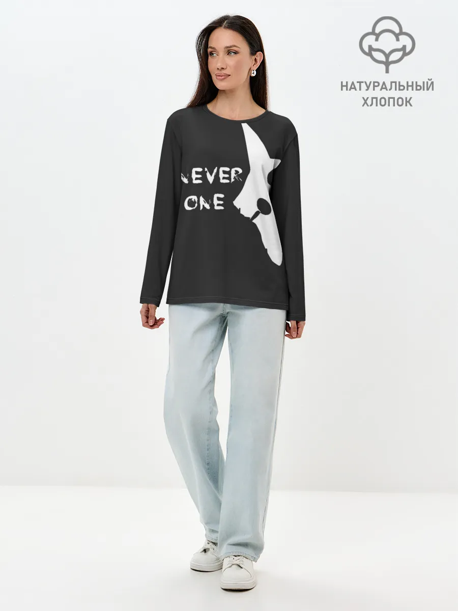 Лонгслив женский. Хлопок / Never One