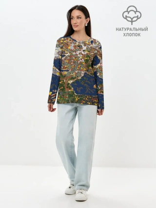 Лонгслив женский. Хлопок / Герои 3 Карта