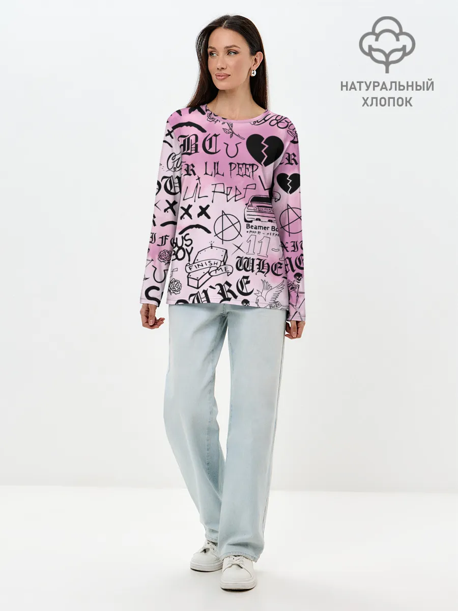 Лонгслив женский. Хлопок / LIL PEEP.