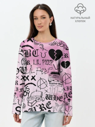 Лонгслив женский. Хлопок / LIL PEEP.