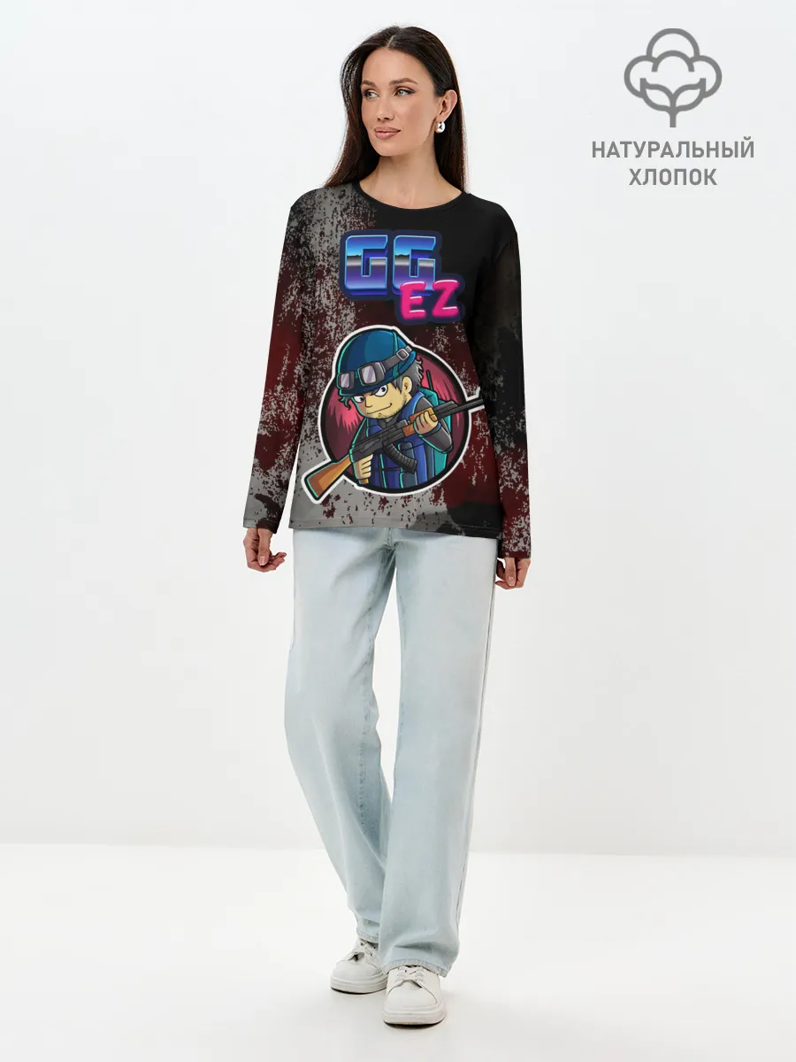 Лонгслив женский. Хлопок / GGEZ