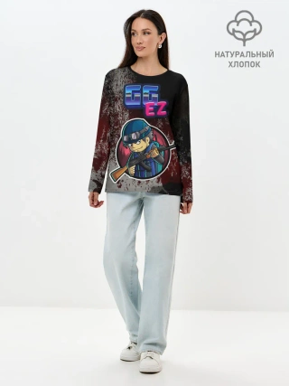 Лонгслив женский. Хлопок / GGEZ
