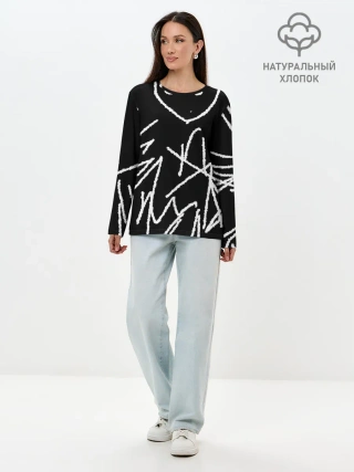 Лонгслив женский. Хлопок / Schizophrenia