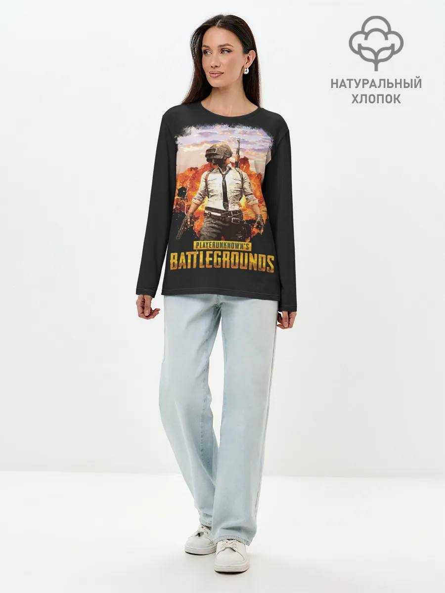 Лонгслив женский. Хлопок / PUBG