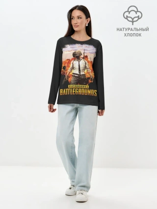 Лонгслив женский. Хлопок / PUBG