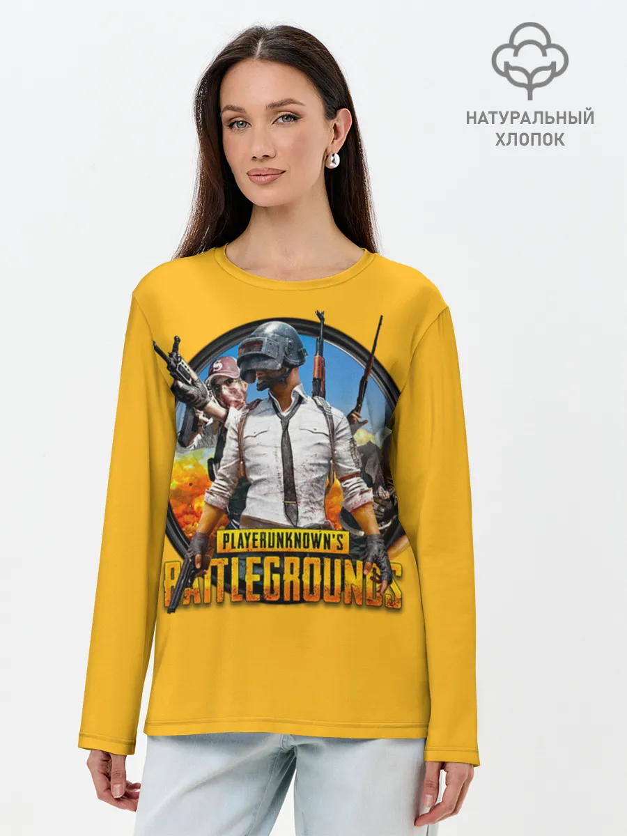 Лонгслив женский. Хлопок / PUBG