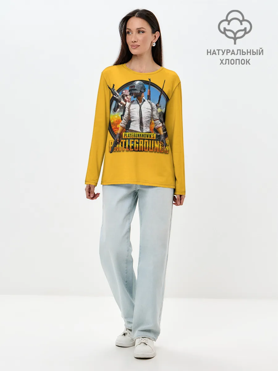 Лонгслив женский. Хлопок / PUBG