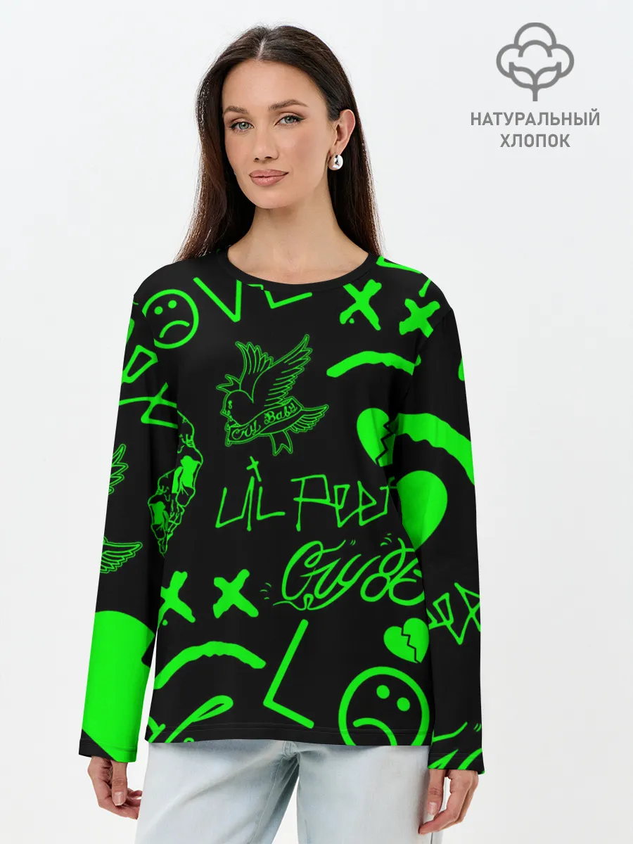 Лонгслив женский. Хлопок / Lil Peep