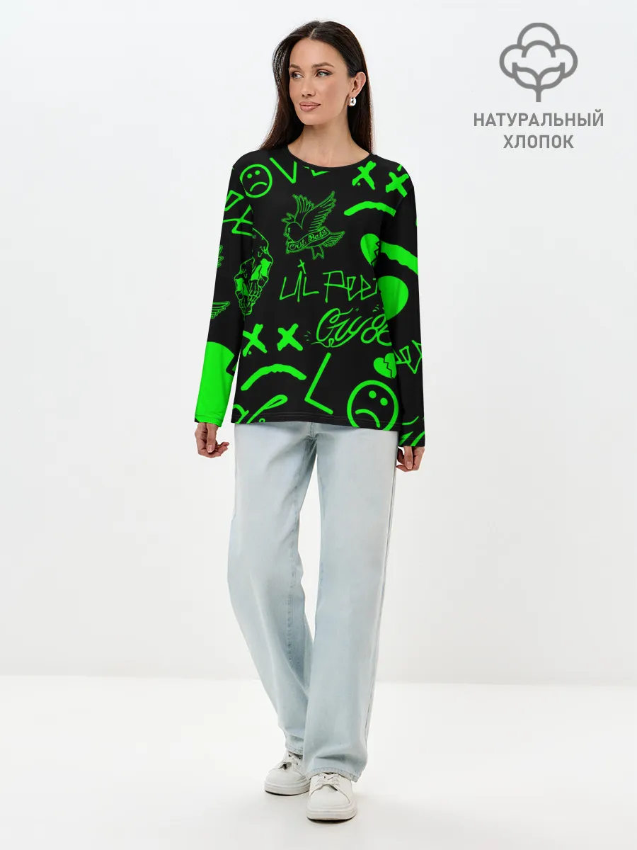 Лонгслив женский. Хлопок / Lil Peep
