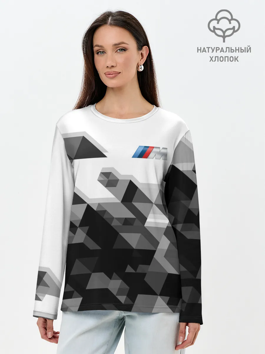 Лонгслив женский. Хлопок / BMW | БМВ