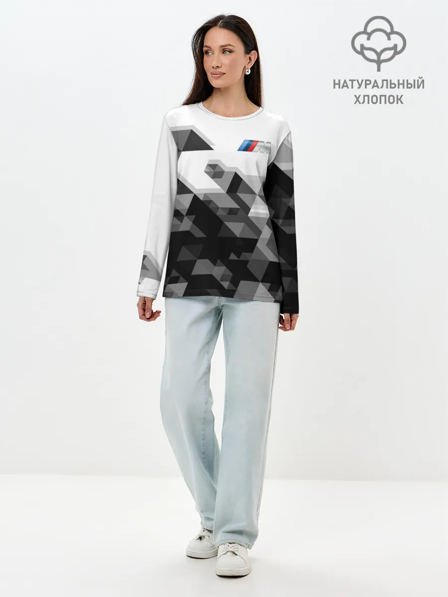 Лонгслив женский. Хлопок / BMW | БМВ