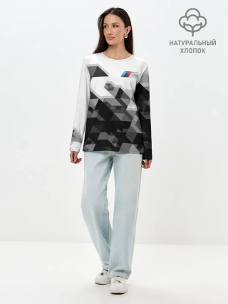 Лонгслив женский. Хлопок / BMW | БМВ