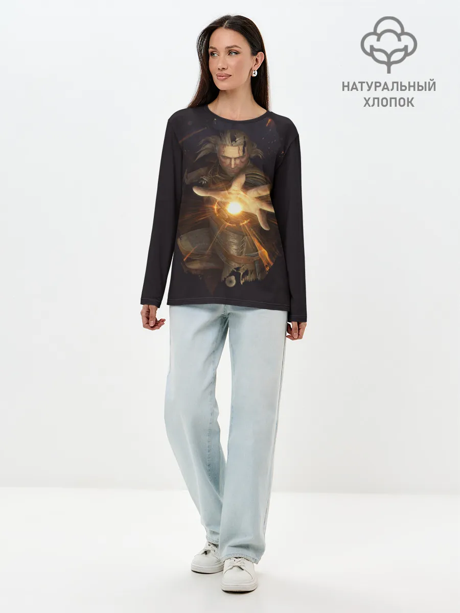 Лонгслив женский. Хлопок / Ведьмак