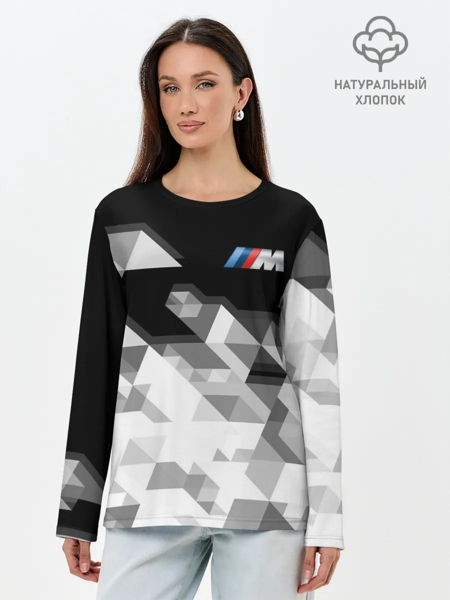 Лонгслив женский. Хлопок / BMW | БМВ