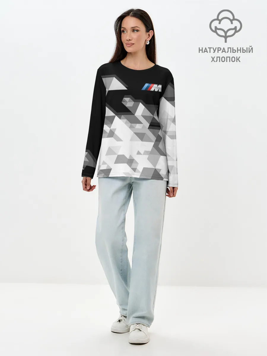 Лонгслив женский. Хлопок / BMW | БМВ