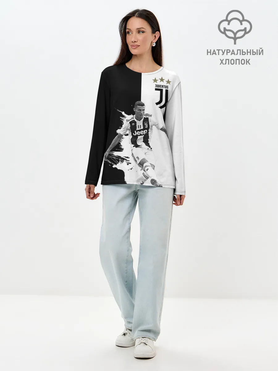 Лонгслив женский. Хлопок / Cristiano Ronaldo