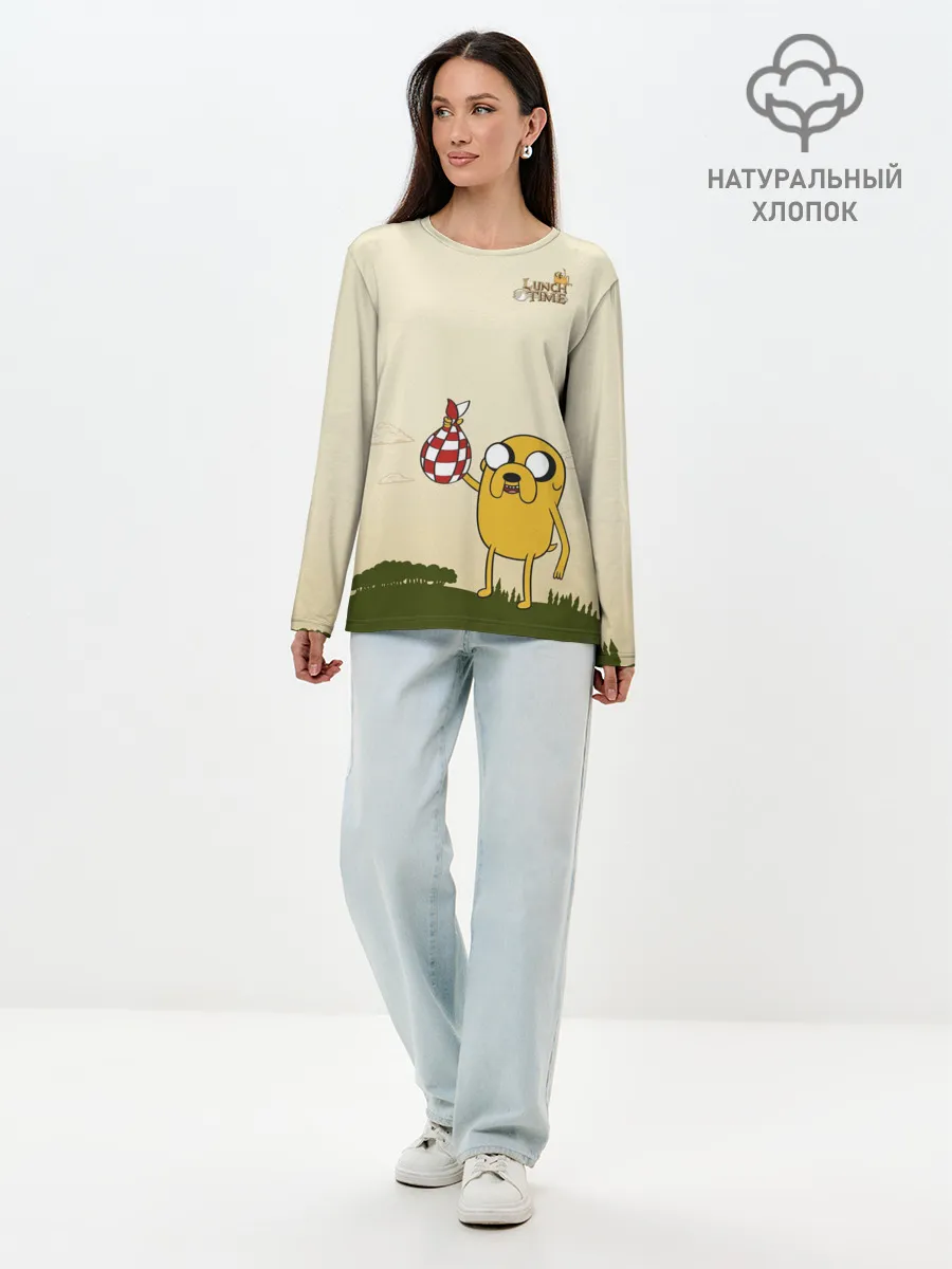 Лонгслив женский. Хлопок / Lunch time