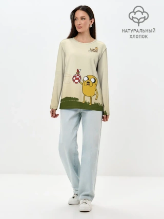 Лонгслив женский. Хлопок / Lunch time