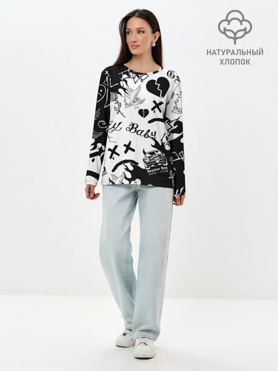 Лонгслив женский. Хлопок / LIL PEEP | ЛИЛ ПИП