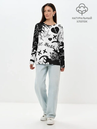 Лонгслив женский. Хлопок / LIL PEEP | ЛИЛ ПИП