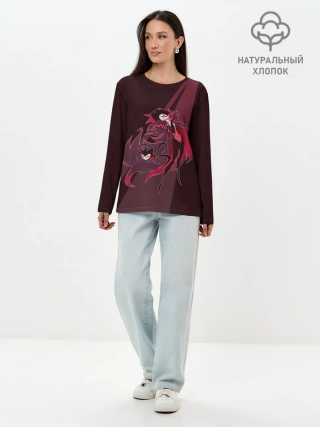 Лонгслив женский. Хлопок / Hollow Knight