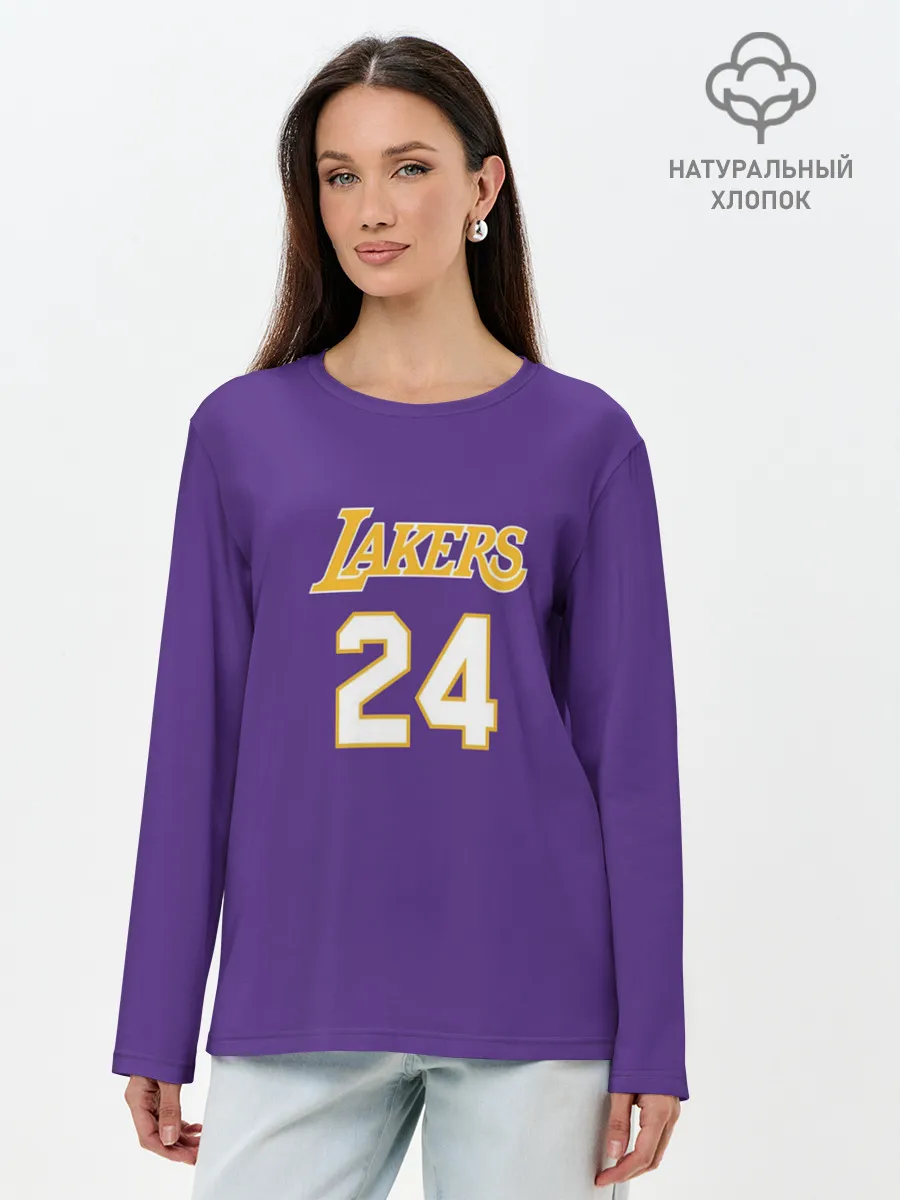 Лонгслив женский. Хлопок / Los Angeles Lakers / Kobe Brya