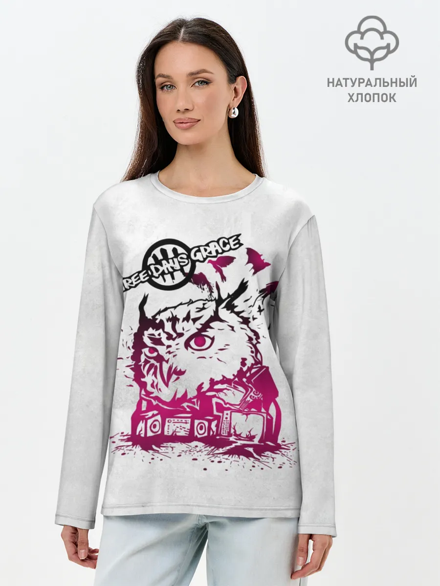 Лонгслив женский. Хлопок / Three days grace