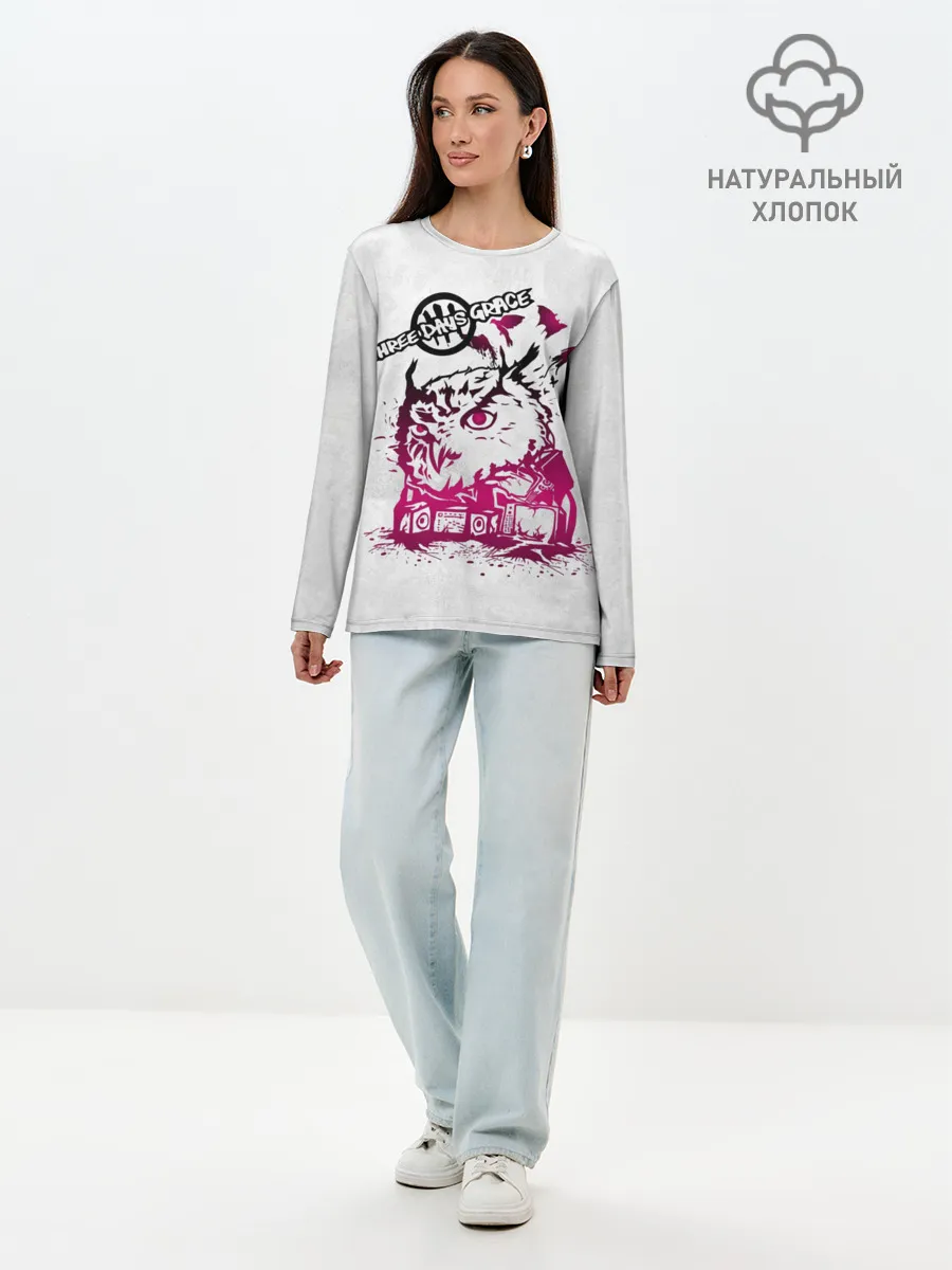 Лонгслив женский. Хлопок / Three days grace