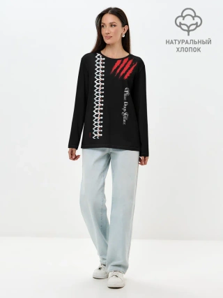 Лонгслив женский. Хлопок / Three Days Grace