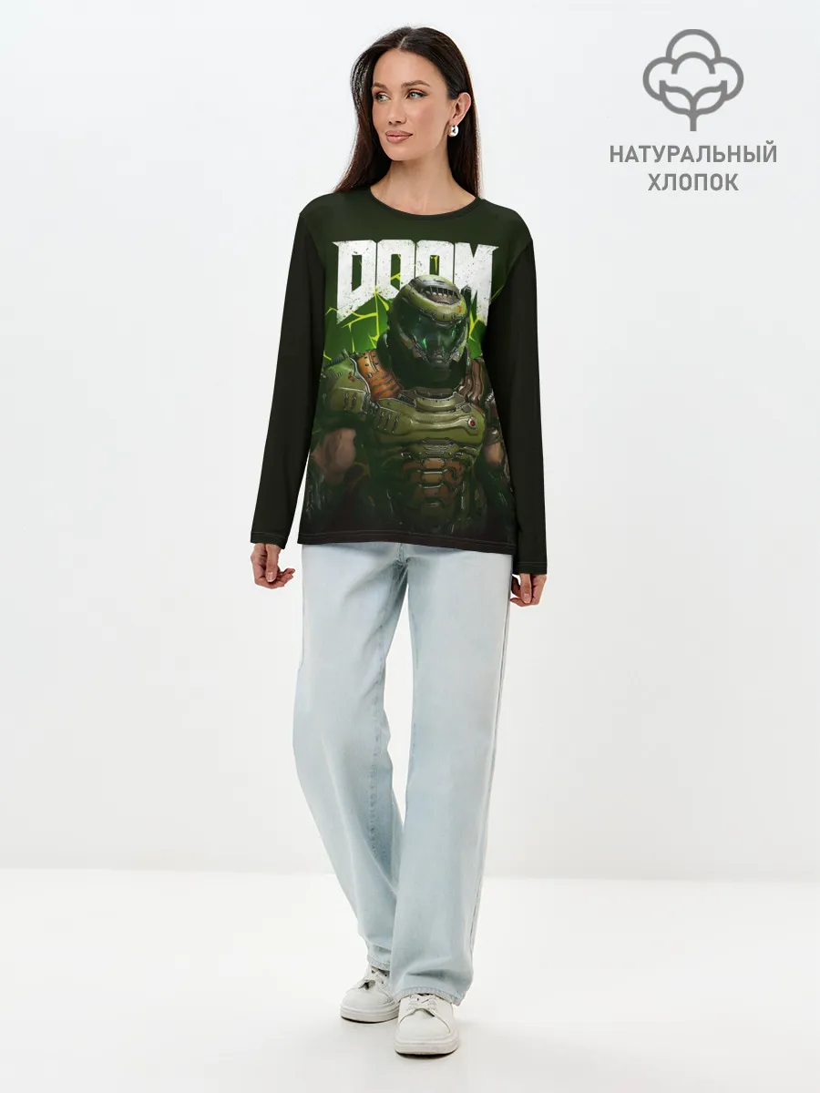 Лонгслив женский. Хлопок / Doom Eternal