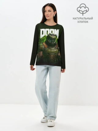Лонгслив женский. Хлопок / Doom Eternal