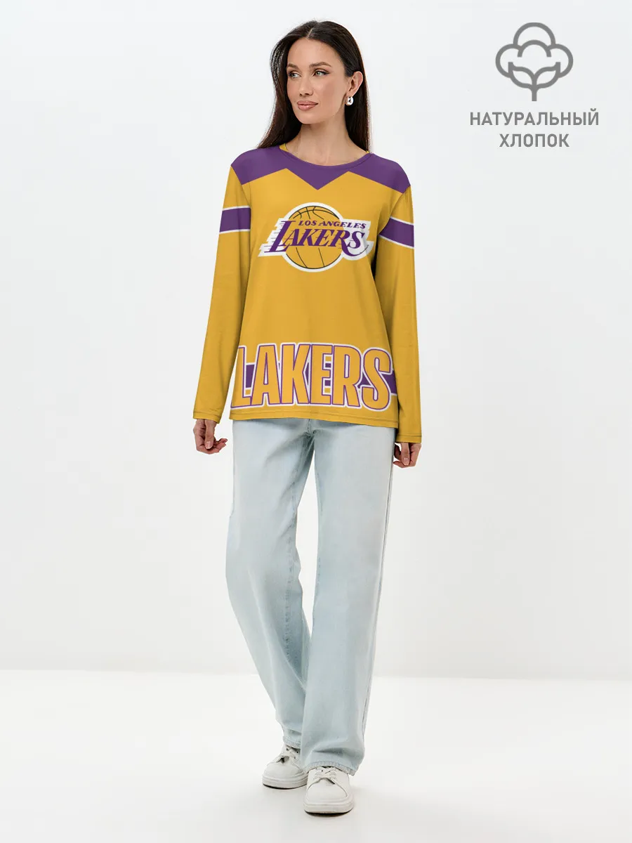 Лонгслив женский. Хлопок / Los Angeles Lakers