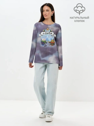 Лонгслив женский. Хлопок / Фин и Джейк