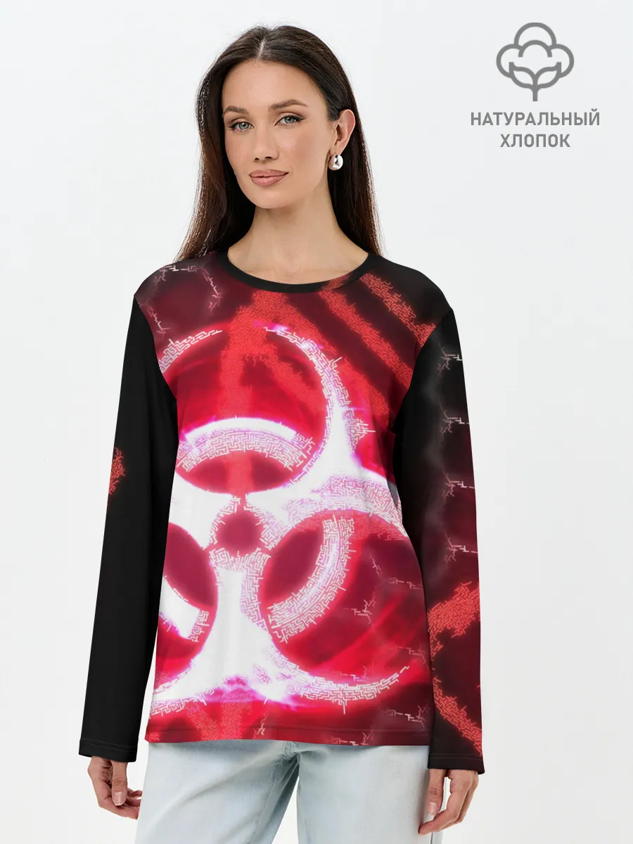 Лонгслив женский. Хлопок / Plague Inc ShB